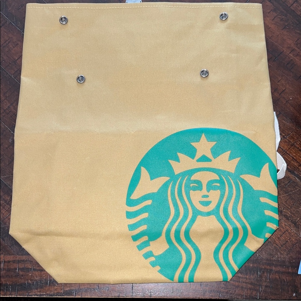 Special Edition Starbucks Bag in Gold and Green
